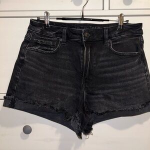 American Eagle Outfitters Black Distressed Jean Shorts